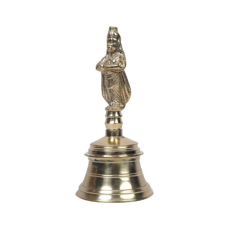 Brass Pooja Bell With Hanuman