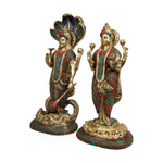 Brass Vishnu Lakshmi Pair
