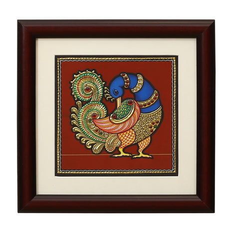 Tp 8x8 S/M Peacock painting 5355-3 ragaarts.myshopify.com