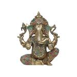 Brass Ganesh Sitting Idol