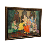 Beautiful Ladies Playing Music Canvas Painting