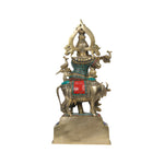 Brass Cow Krishna Statue