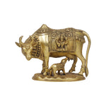 Brass Cow With Calf