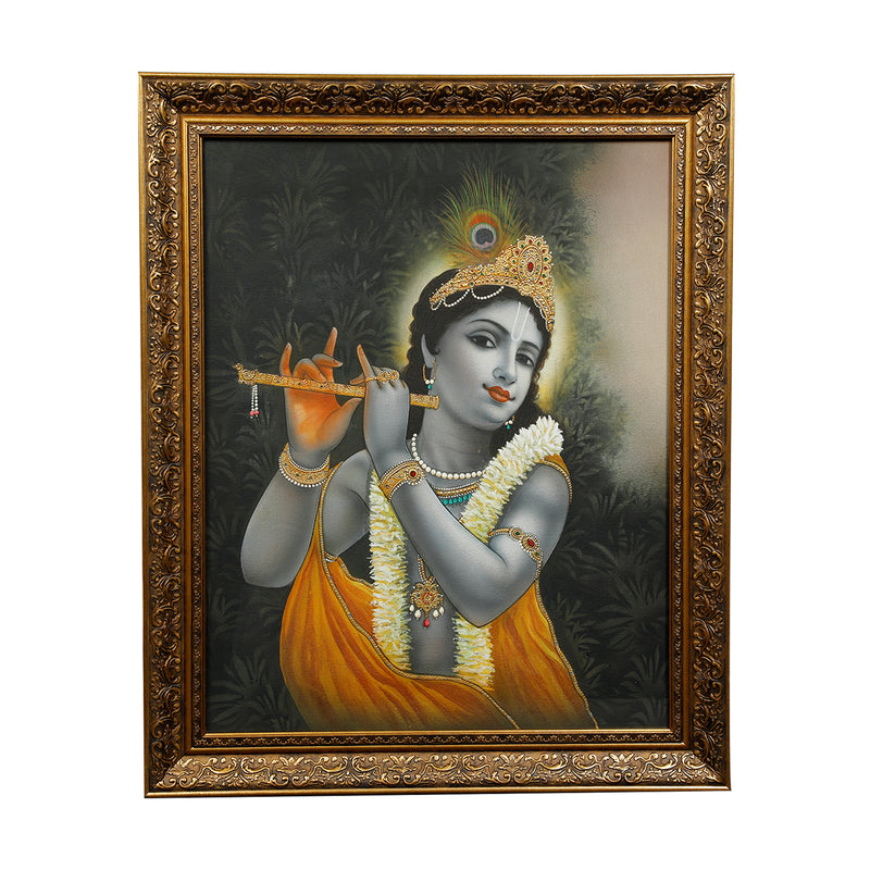 Krishna Playing Flute Canvas Painting