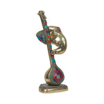 Brass Veena Ganesh Stone Work