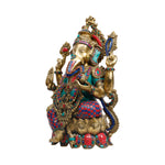Brass Ganesh Sitting on Lotus Base