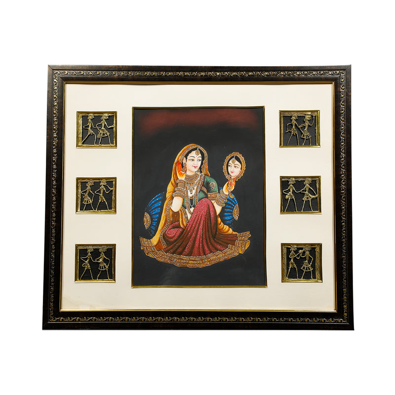 Lady with Mirror Canvas Painting
