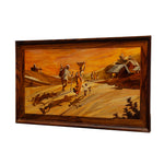 Village Art - Wooden Craving Painting