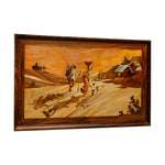 Village Art - Wooden Craving Painting