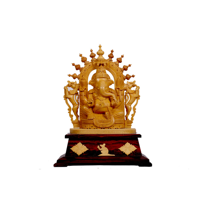 Arch Ganesha - White Wood