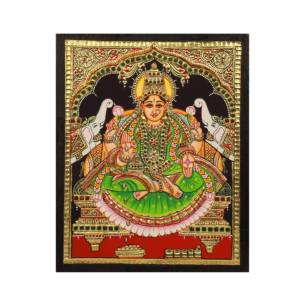 Gaja Lakshmi Tanjore Paintings ( Against Order/ Dispatch in 45 Days)