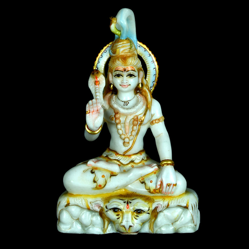 Marble Shiva Sitting ragaarts.myshopify.com