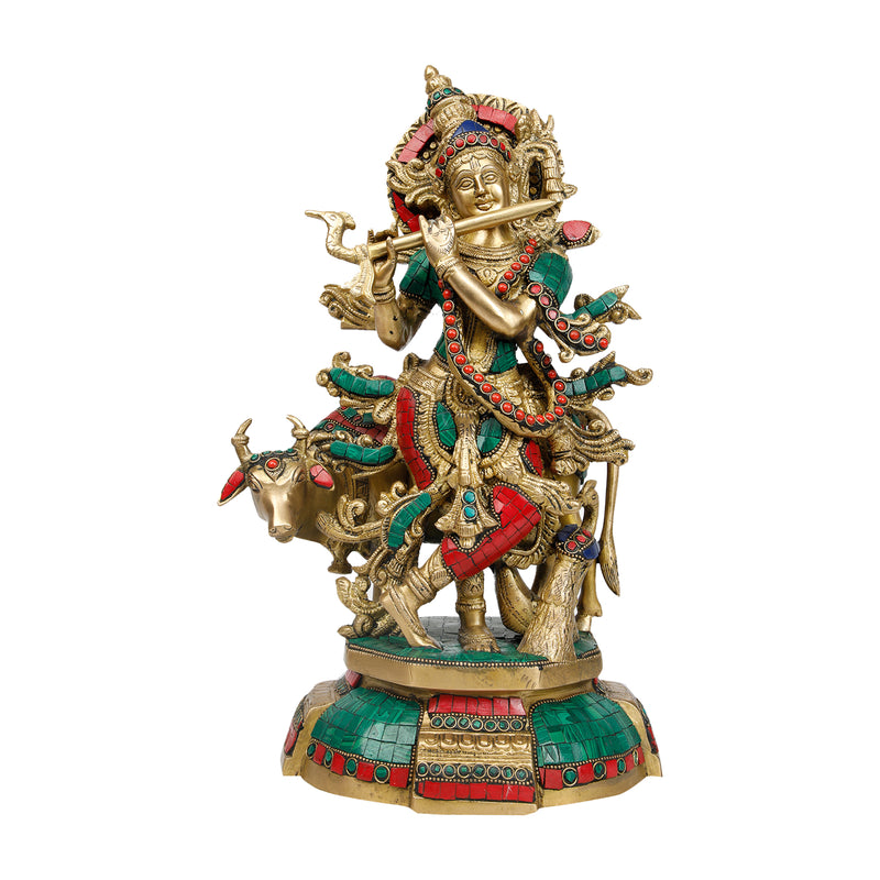 Krishna Standing with Cow