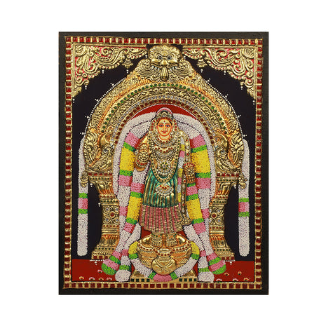 Goddess Andal Tanjore Painting with Frame