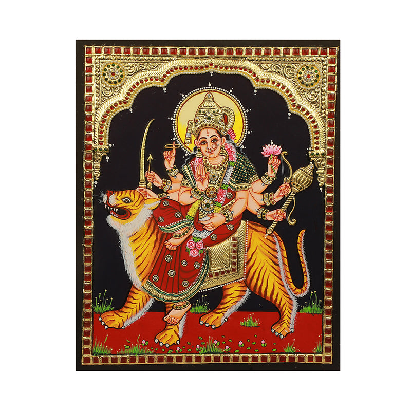Tanjore Painting Durga ( Against Order/ Dispatch in 45 Days)