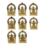 Bronze Sitting Ashta Lakshmi With Arch
