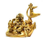Brass Ganesha sitting on Duck ragaarts.myshopify.com