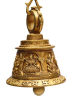 Brass Lakshmi Ganesha Saraswathi Bell ragaarts.myshopify.com