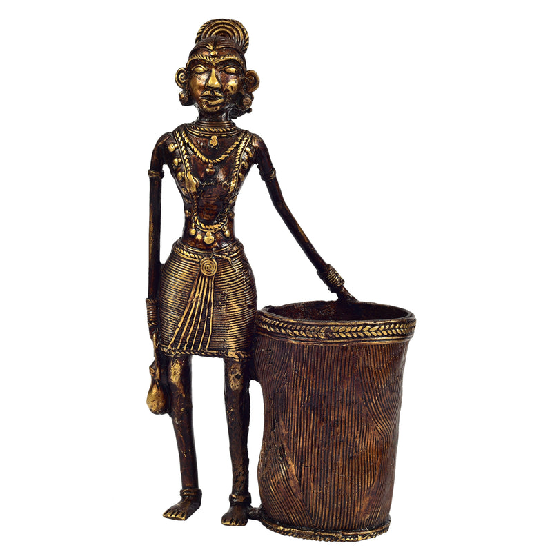 Bastar Man with Pen stand ragaarts.myshopify.com