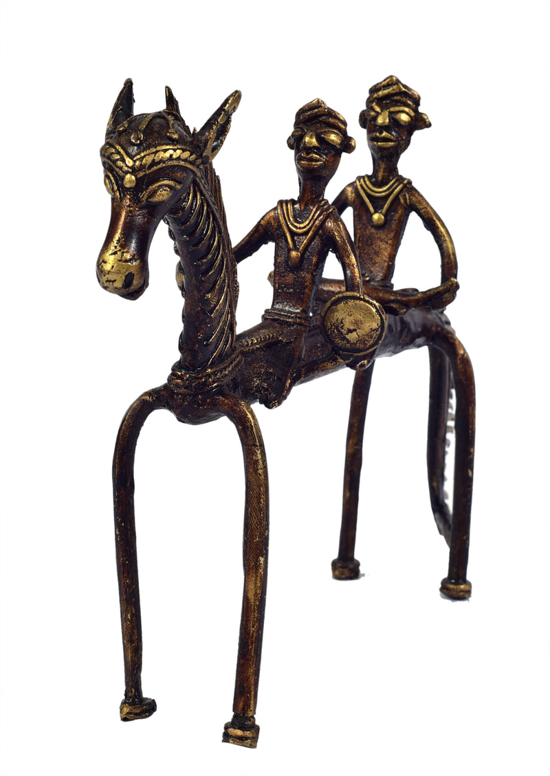 Bastar Horse with 2 Riders ragaarts.myshopify.com