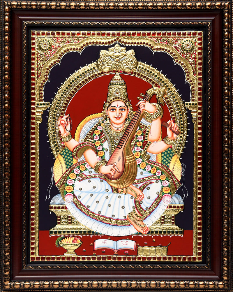 Tp 18*24 Emb Saraswathi ragaarts.myshopify.com