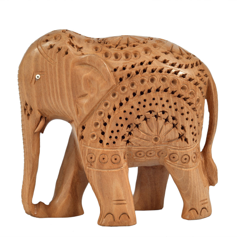 Elephant with Star carving ragaarts.myshopify.com