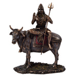 Shiva sitting on Nandi ragaarts.myshopify.com