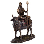 Shiva sitting on Nandi ragaarts.myshopify.com