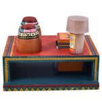 Warli Wooden Tissue Paper Holder With Toothpick N Salt N Pepper ragaarts.myshopify.com