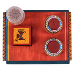 Warli Wooden Tissue Paper Holder With Toothpick N Salt N Pepper ragaarts.myshopify.com