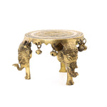 Brass Elephant Chowki With Bell
