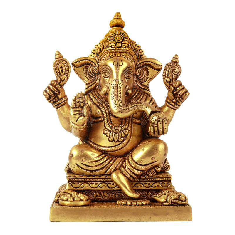 Ganesha Sitting On Chowki 