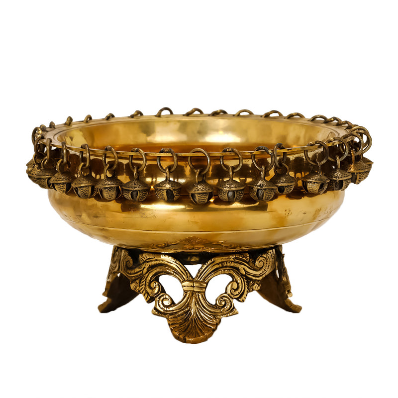 Urli With Stand - Brass