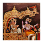 Krishna Gita Updaseh to Arjun  Canvas Painting With Frame