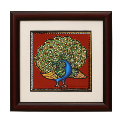 Tp 8x8 S/M Peacock painting ragaarts.myshopify.com