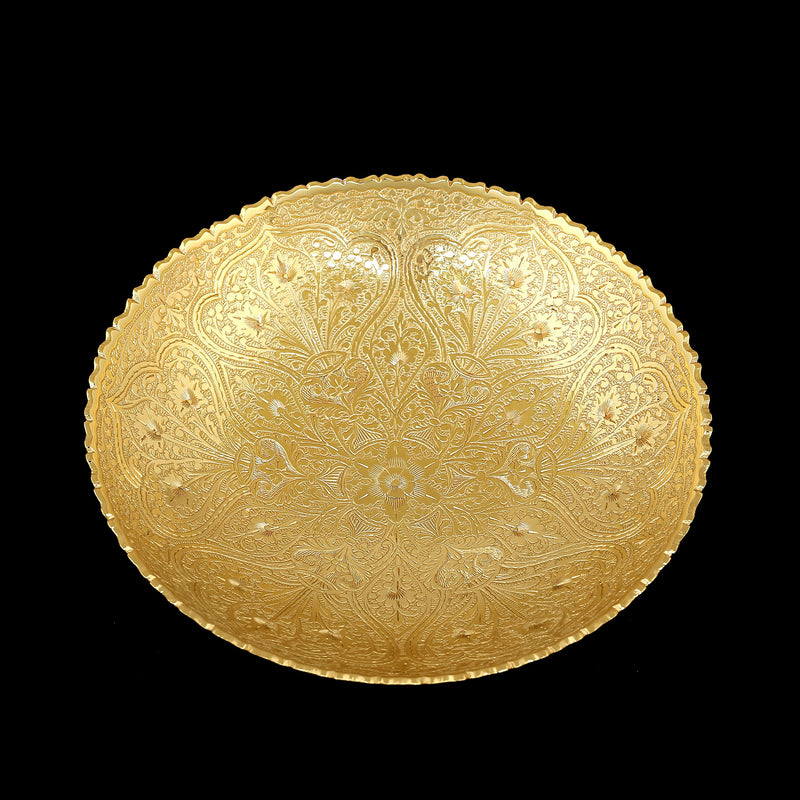Brass F Bowl gp w box ragaarts.myshopify.com