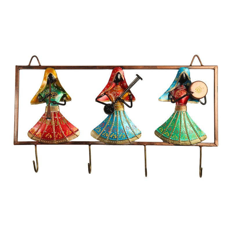 Iron Wall Hanging 3 Lady Musical Instrument Key Holder