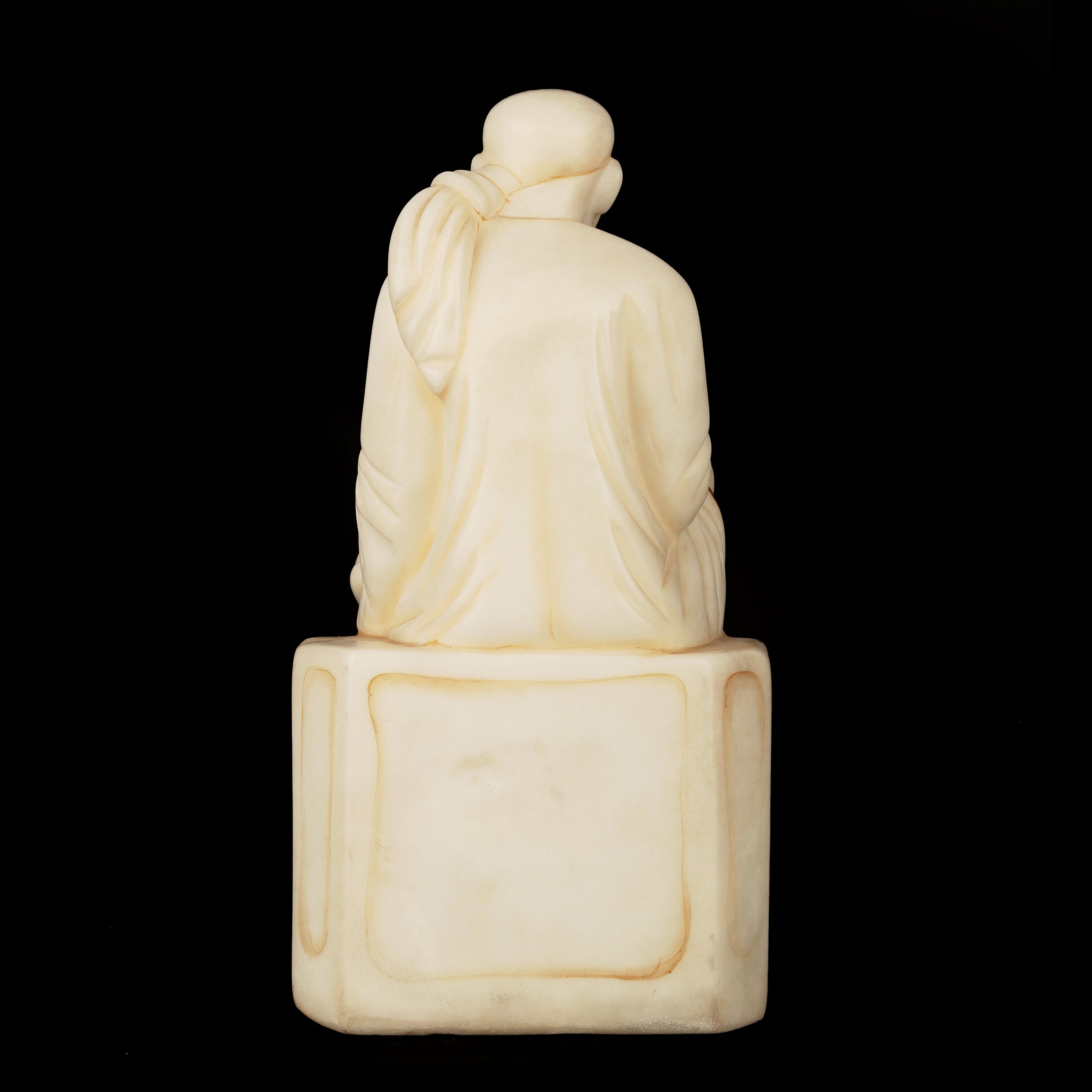 Marble Sitting Sai Baba With Painted