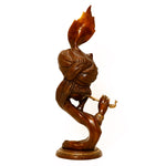 Modern krishna - Brass Statue