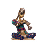 Brass Musical Man with Stone Finish