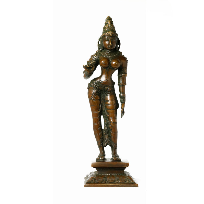 Auspicious Parvati Brass Idol | Devi Parvati Brass Statue | Spiritual ,Home Decorative Showpiece