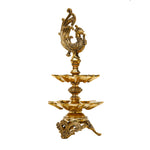 Brass Traditional Peacock Diya | Peacock Spiritual Oil Lamp