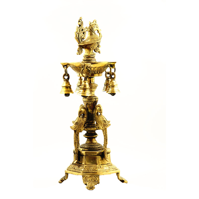 Parrot Oil Diya With Bell