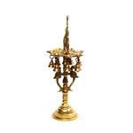 Peacock Design Diya With Bell