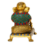 Ganesh Reading Book - Brass Idol | Home Décor Ganesh Idol