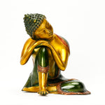 Handcrafted Buddha Resting - Brass Statue | Decorative Showpiece