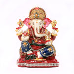 Sitting Ganesha With Stone Work 