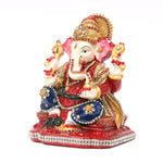 Sitting Ganesha With Stone Work 