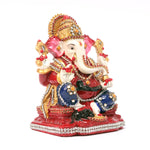 Sitting Ganesha With Stone Work 