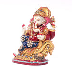 Sitting Ganesha With Stone Work 